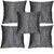 meSleep Grey Stripe Quilted Cushion Cover (16x16)-5pc Combo