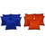 5pc Deep Blue Velvet Cushion Covers & 5pc Orange Velvet Cushion covers (16x16)