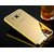 JMD Mirror Effect Acrylic back + Metal Bumper Case Cover for SAMSUNG GALAXY ON7 Gold