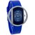 shree Kawa Blue Color Strap And Dial With Circular Silver Case Watch For Women