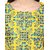 Jaipur Kurti Yellow Embroidered Round Neck 3/4th Sleeve Cotton Kurta