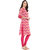 Jaipur Kurti Pink Embroidered Round Neck 3/4th Sleeve Cotton Kurta