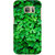 ColourCrust Samsung Galaxy S7 Edge Mobile Phone Back Cover With Green Flower Shape Leaves - Durable Matte Finish Hard Plastic Slim Case