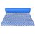 Gravolite Triangle Print Design Yoga Mat 6 Feet Length & 2.5 Feet Wide, 8 MM Thickness (German Blue) with Strap & Yoga Bag