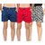 Yo Republic Mens Cotton Boxer Shorts Combo Offer (Pack Of 3) (AT-0406-1 L_Blue_Red_Black_Large)
