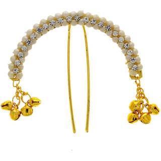 Buy Anuradha Art Golden Finish White Colour Stylish Pearl 