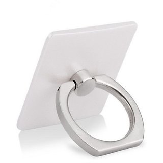 Outre Universal 360 Degree New Finger Ring Foldable Hook Stand Mobile Holder White