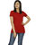 Zeven Red V-Neck Half Sleeve T-Shirt