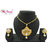 My Design Decent Look Gold Plated Pearl Party Wear Pendant Set For Women