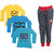 IndiWeaves Girls Combo Pack 4 (Pack of 3 Full Sleeves T-Shirts and 1 Lowers/Track Pant )_Yellow::Blue::Blue::Grey_Size:-6-7 Years