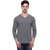 Youthen Gray V-Neck  Long Sleeve T-Shirt for Men