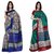 Aaina Pack of 2 Printed Pochampalli Silk Saree with Blouse (FL-Pochampalli pack of 2-6)