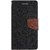 Mercury Flip Cover for Samsung Galaxy A8 (Black-Brown)