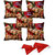 meSleep Set of 5 Multi  Christmas  Digitally Printed Cushion Cover (16x16)-With 2 Pcs Free Christmas Hats