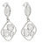 Jazz Jewellery Rhodium Plated White Cubic Zirconium Studded Drops and Dangle Earrings For Women