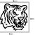 (Set of 2) Simple n Sober daring lion vinyl sticker