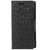 Mercury Wallet Flip case cover for Lenovo A1000  (BLACK)
