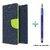 Mercury Wallet Flip case cover for Micromax Canvas 2 A110  (BLUE) With Stylus Touch Pen(Assorted Color)