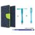 Wallet Flip cover for Samsung Galaxy J3  (BLUE) With Usb Fan & Usb Light & Stylus Touch Pen (Assorted Color)