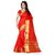 Holyday Women's Poly cotton Self design Saree, Red (Sharma_Flower_Red)