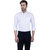 Lee Marc Men's White Casual Poly-Cotton Shirt