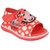 N Five Ankle Strap PU Red Sandals For Girls