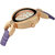 howdy Crystal Studded Analog White Dial Purple Color Leather Strap Watch- for - Women's  Girl's ss387