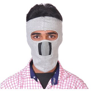 Buy Hstore Ninja White With Greyblak Bike Riders Full Face Cover