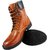 Elvace Tan cowboy Boot Men Shoes-5016