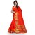 Holyday Women's Poly cotton Self design Saree, Red (Sharma_Flower_Red)
