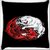 Snoogg Wolf Vs Dragon 20 X 20 Inch Throw Pillow Case Sham Pattern Zipper Pillowslip Pillowcase For Drawing Room Sofa Couch Chair Back Seat