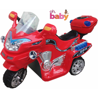 Oh Baby, Baby Battery Operated Bike Red Color With Musical Sound And Back Basket For Your Kids SE-BOB-04
