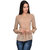 Tunic Nation Women's Solid Round Neck Poly Gerogette Top