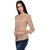 Tunic Nation Women's Solid Round Neck Poly Gerogette Top