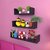 Onlineshoppee Wooden Handicraft Wall Decor Designer Wall Shelf Pack of 3 Color-Black