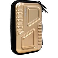 GIZGA External Metallic Armour Hard Drive Disk Case Cover For 2.5 Colour Gold