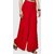 Womens Flarred Red Palazzo Pants Free Size Soft Pallazzo Ethic / Western Fits Free Size