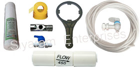 Pack of Spun Filter+Spanner+Pipe+Taflon+Tap+Inlet+Valve +FR450 For all RO Filter