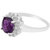 Beautiful 925 Sterling Silver Ring with Amethyst  White Topaz gemstone
