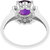 Beautiful 925 Sterling Silver Ring with Amethyst  White Topaz gemstone