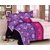 Welhouse India Purple ethenic print Bedsheet With 2 Pillow Cover