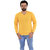 Men's V Neck Yellow Sweater