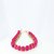 Go Glamour Designer Pink Silk Thread Necklace with Earrings for Women