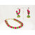 Go Glamour Designer Multicolor Silk Thread Necklace with Earrings for Women