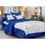 Art Bazar 100 Pure Cotton Blue Colour 1 Double BedSheet With Free 2 Zipper Pillow Covers