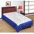 Art Bazar 100 Pure Cotton Blue Colour 1 Double BedSheet With Free 2 Zipper Pillow Covers