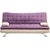 Space Interior Purple Color Fabric 3 Seater Sofa Cum Bed