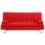 Space Interior Red Color Fabric 3 Seater Sofa Cum Bed