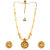 Be You Stylish Golden Color Pearl  Kundan Balls Beaded Designer Brass Earrings  Necklace Set for Women