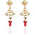 Be You Lovely Kundan Meena Work Studded with Rhodium Plated Brass Earrings  Necklace Set for Women